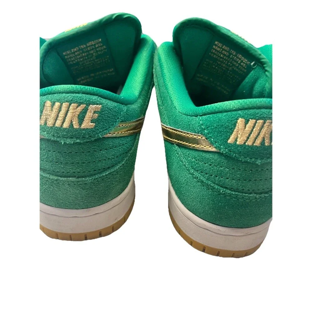 Nike SB Dunk Low Pro St. Patrick's Day 2022 Size 6 BQ6817-303 Suede - Picture 9 of 10